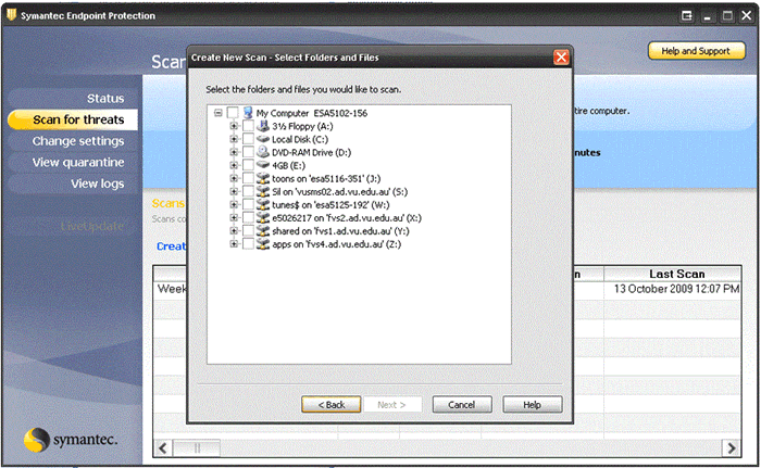 Folder and File selection